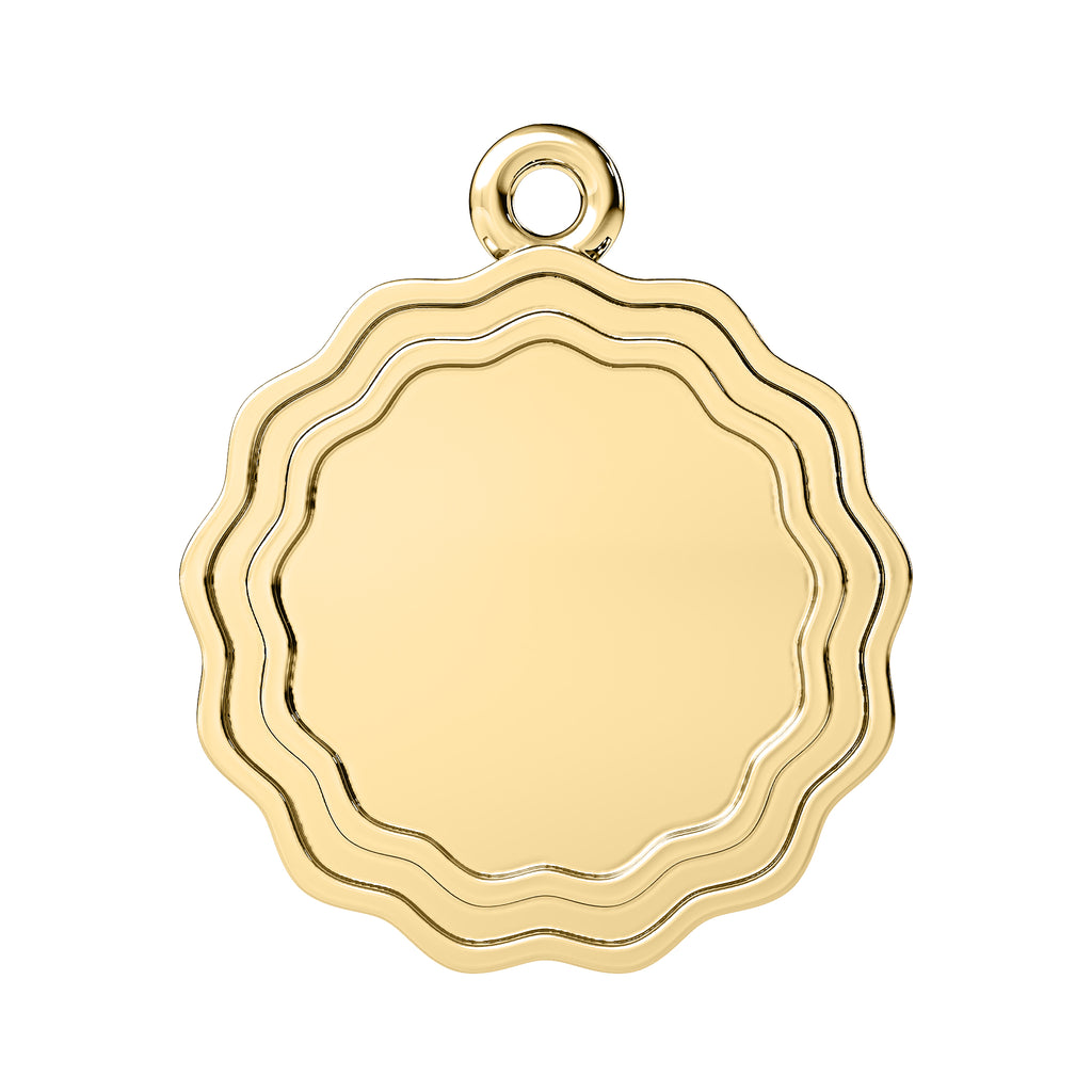 The Charlie Scalloped Engravable Charm