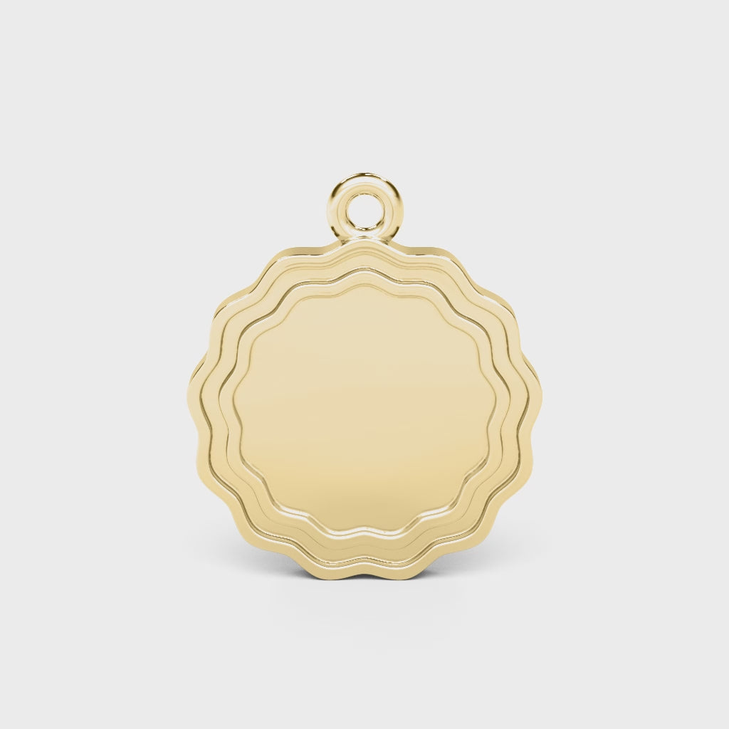 The Charlie Scalloped Engravable Charm